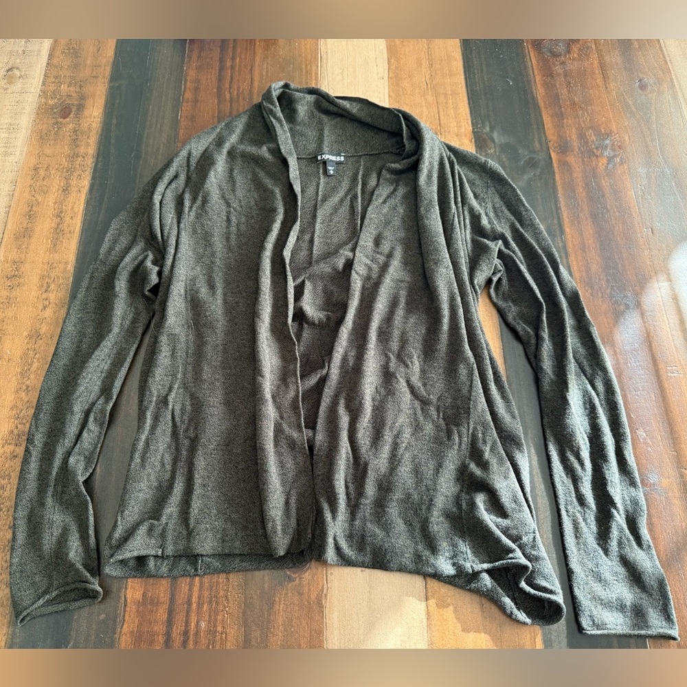 Express green cardigan sweater